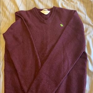 Abercrombie men's muscle sweater medium maroon